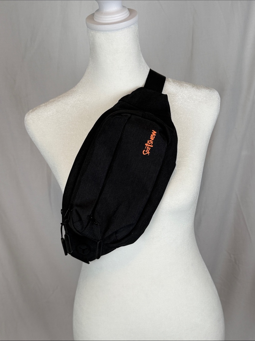 Unisex Sportsnew Black and Orange Fanny Pack Bum Bag Adjustable Waist NWOT